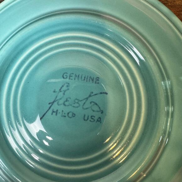 Fiesta FiestaWare Original Vintage & Post 1986 Set of 5 saucers Red Apricot Rose - Picture 5 of 13